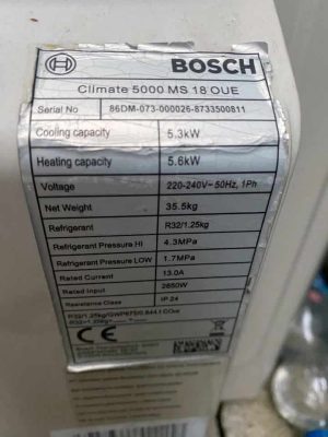 Bosch Split Klimaanlage Climate 5000ms Gütesiegel