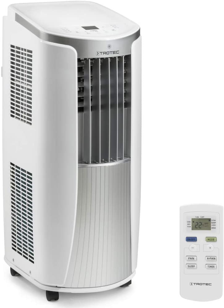 TROTEC Lokales mobiles Klimagerät Klimaanlage PAC 2610 E mit 2.6 kW / 9.000 Btu (EEK: A) 3-in-1-Klimaanlage: Kühlung, Ventilation, Entfeuchtung/Inkl. Fensterabdichtung AirLock 100